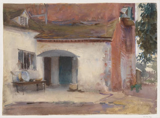 huset och gården - John Singer Sargent — vy av konstverket