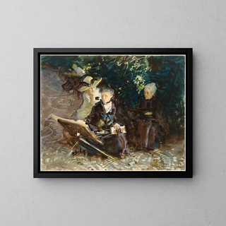 vid Generalife - John Singer Sargent — inramlat konstverk på väggen