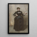 Dame à la rose Charlotte Louise Burckhardt - John Singer Sargent — inramlat konstverk på väggen