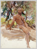 mannen och träden i Florida - John Singer Sargent — vy av konstverket