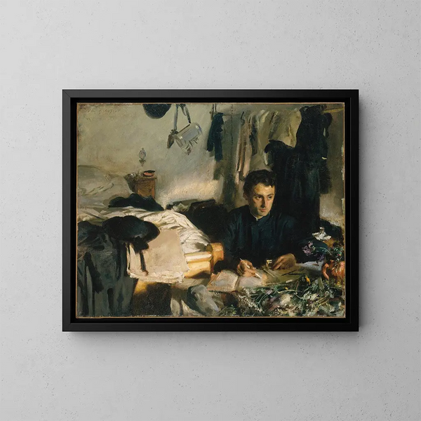 Fader Sébastien - John Singer Sargent — inramlat konstverk på väggen
