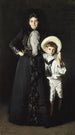 porträtt av fru Edward L Davis och hennes son Livingston Davis - John Singer Sargent — vy av konstverket