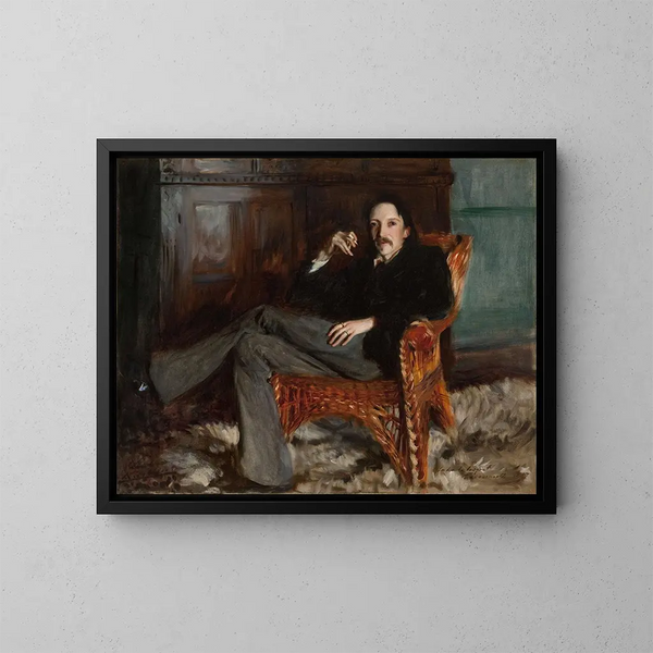 Robert Louis Stevenson - John Singer Sargent — inramlat konstverk på väggen