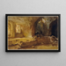 Cave i ruiner i Arras - John Singer Sargent — inramlat konstverk på väggen