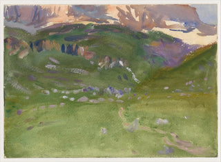 Alpes Sellar, Dolomites - John Singer Sargent — vy av konstverket