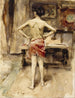Le Modèle - John Singer Sargent — vy av konstverket