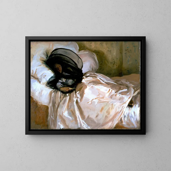Le Moustiquaire - John Singer Sargent — inramlat konstverk på väggen