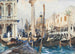 La Piazzetta med gondoler - John Singer Sargent — vy av konstverket