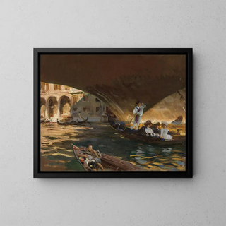 Le Rialto - John Singer Sargent — inramlat konstverk på väggen