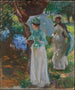 två flickor med parasoller - John Singer Sargent — vy av konstverket