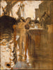 två badande nakna personer stående på en kaj - John Singer Sargent — vy av konstverket