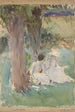 Under pilträden - John Singer Sargent — vy av konstverket
