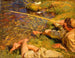 Val d'Aoste, en man med fiske - John Singer Sargent — vy av konstverket