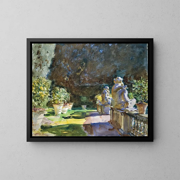 Villa de Marlia i Lucca - John Singer Sargent — inramlat konstverk på väggen