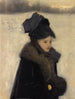 kvinna med pälsar - John Singer Sargent — vy av konstverket