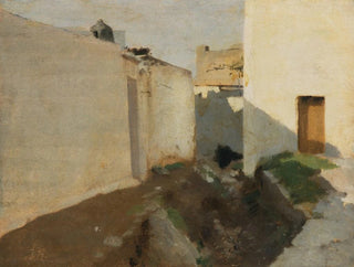 vita väggar i solen, Marocko - John Singer Sargent — vy av konstverket