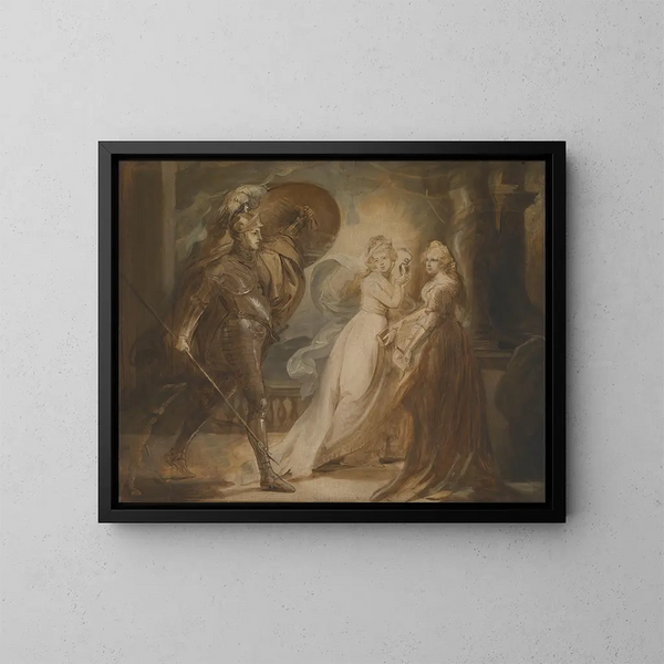Studie för Riddaren av den Röda Korset - John Singleton Copley — inramlat konstverk på väggen