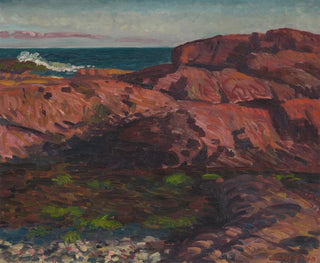 Eftermiddag vid Red Rocks - John Sloan — vy av konstverket