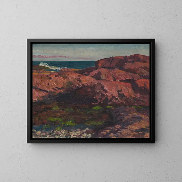 Eftermiddag vid Red Rocks - John Sloan — inramlat konstverk på väggen