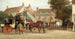 La diligence de Londres à Dorking se reposant au Marquess of Granby - John Sturgess — vy av konstverket
