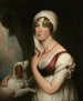 Sarah Trumbull med en cocker spaniel - John Trumbull — vy av konstverket