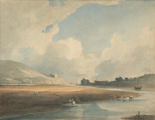 Château de Harlech och Trawsgoed-överfarten - John Varley — vy av konstverket