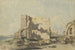 Abbaye de Lindisfarne sur Holy Island, Northumberland - John Varley — vy av konstverket