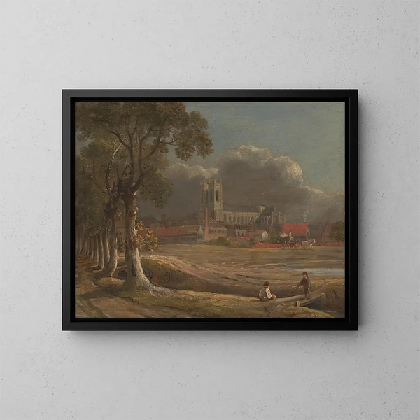 Westminster-klostret från Tothill Fields - John Varley — inramlat konstverk på väggen