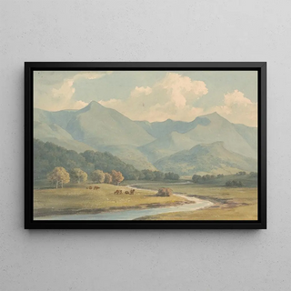 John Warwick Smith - Carnedd Llewelyn and Carnedd David Carnarvonshire Seen Across the River Ogwen.webp