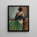 Studie i svart och grönt - John White Alexander — inramlat konstverk på väggen