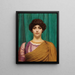 En pompejansk dam - John William Godward — inramlat konstverk på väggen