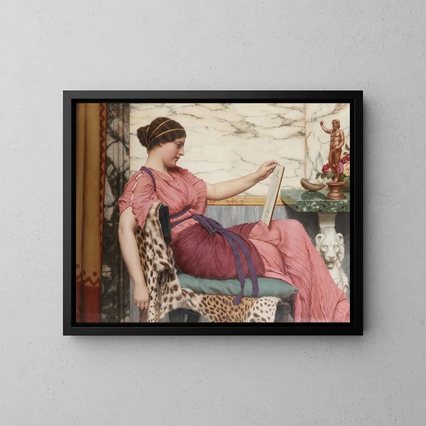 En amatör - John William Godward — inramlat konstverk på väggen