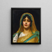 Tête d'une fille, Atalante - John William Godward — inramlat konstverk på väggen