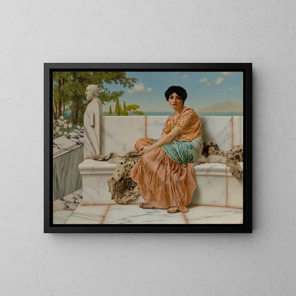 Rêverie - John William Godward — inramlat konstverk på väggen