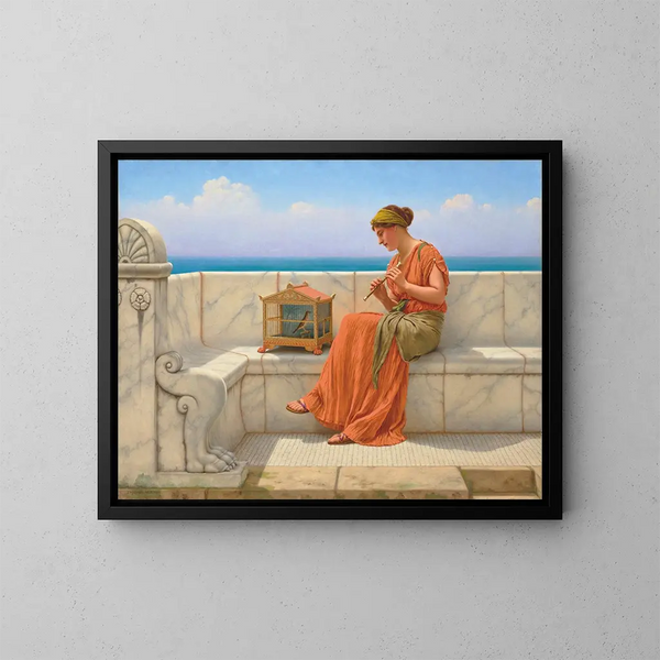 sång utan ord - John William Godward — inramlat konstverk på väggen