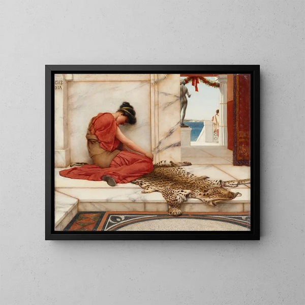 La Dispute - John William Godward — inramlat konstverk på väggen