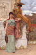 En väntan på processionen - John William Godward — vy av konstverket