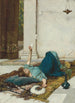 slappning i att inte göra någonting - John William Waterhouse — vy av konstverket