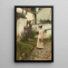 Cueillir des fleurs dans un jardin du Devonshire - John William Waterhouse — inramlat konstverk på väggen