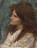 Tête de fille - John William Waterhouse — vy av konstverket