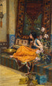 I haremet En odalisque - John William Waterhouse — vy av konstverket