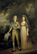 Gustave IV Adolf 1778-1837 kung av Sverige och Fredrika Dorothea Wilhelmina 1781-1826 prinsessa av Baden, drottning av Sverige - Jonas Forsslund — vy av konstverket