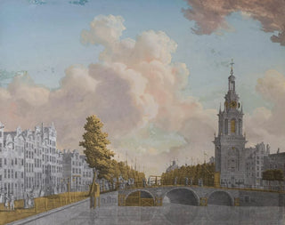 Jonas Zeuner - View of the Tower called Jan Roodenpoortstoren and the Singel Canal in Amsterdam.webp