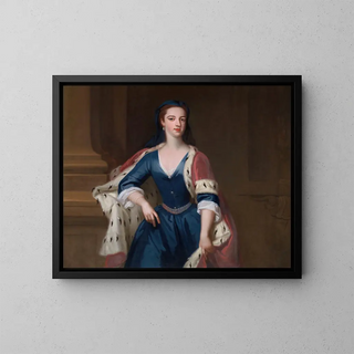 Dame Anne Cavendish - Jonathan Richardson den äldre — inramlat konstverk på väggen