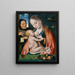 La Sainte Famille - Joos van Cleve — inramlat konstverk på väggen