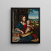 La Madone aux cerises - Joos van Cleve — inramlat konstverk på väggen