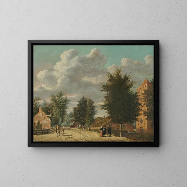 Vue du village d'Eemnes - Jordanus Hoorn — inramlat konstverk på väggen