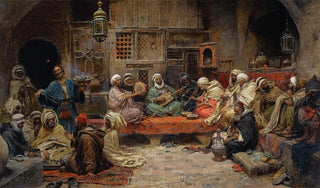 Jos Benlliure y Gil - Inside A Coffee House Tunis.webp