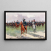 La cavalerie approche - José Cusachs — inramlat konstverk på väggen