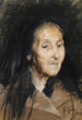 Tête de femme âgée - José Malhoa — vy av konstverket